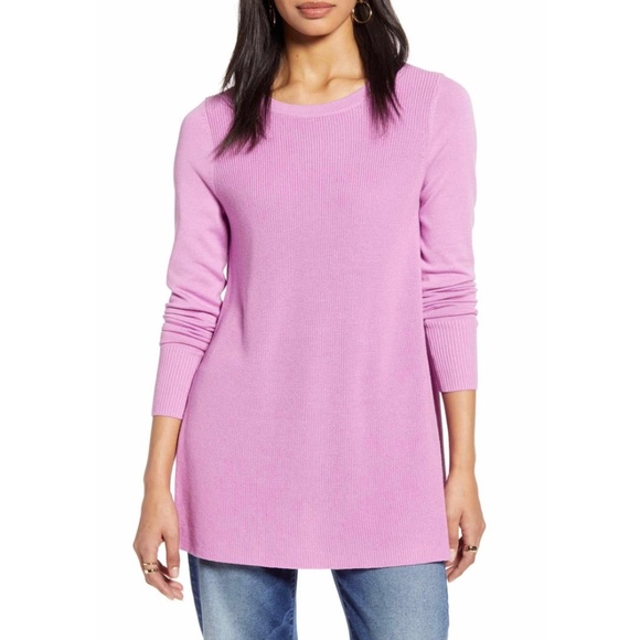 Halogen Tops - NWT Halogen | Split Back Tunic Sweater